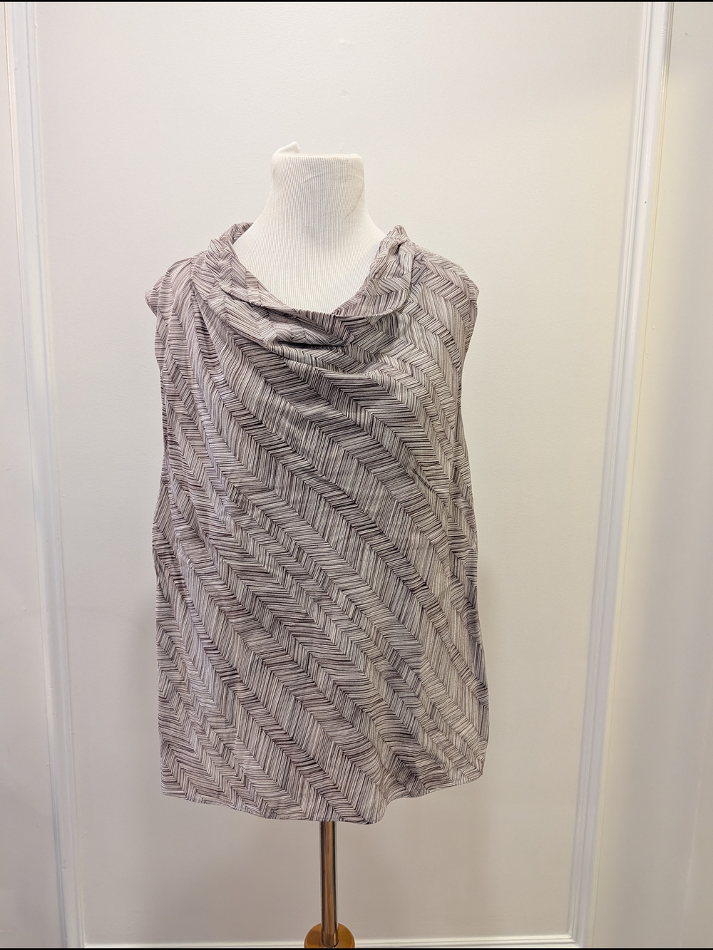 MM. Lafleur Cream and Maroon Striped Blouse